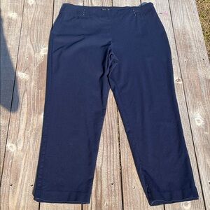 JM Collection Navy Cropped Pants